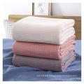 100% Cotton Breathable waffle sofa throw knit blanket